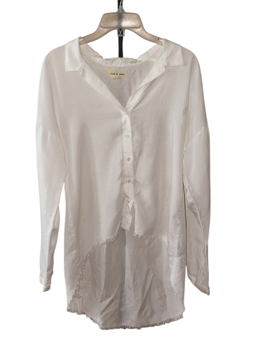Cloth & Stone White HightLow Blouse